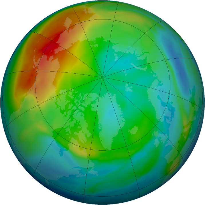 Arctic ozone map for 11 December 2006